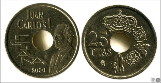 España - 2000 - Juan Carlos I - Nº 00484 - S/C / UNC - 25 ptas 2000