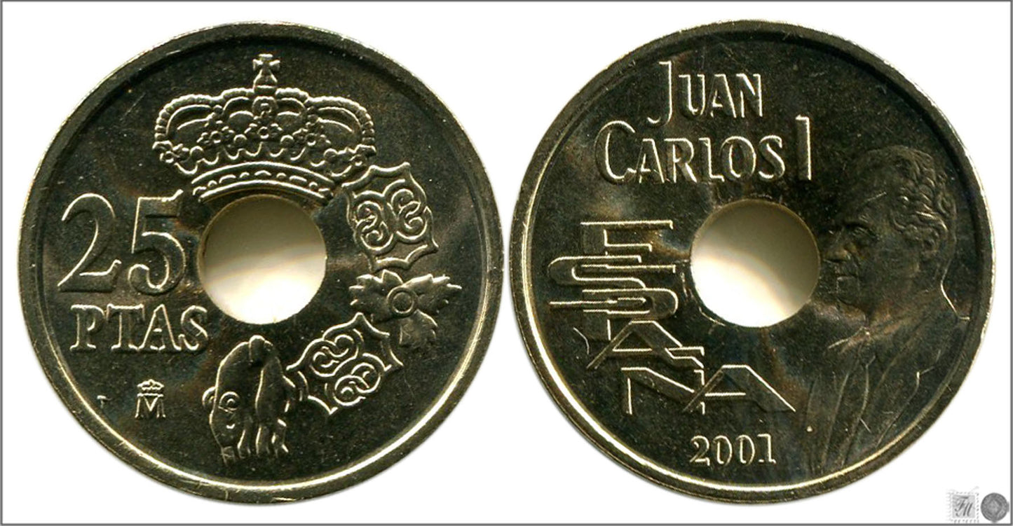 España - 2001 - Juan Carlos I - Nº 00485 - S/C / UNC - 25 ptas 2001