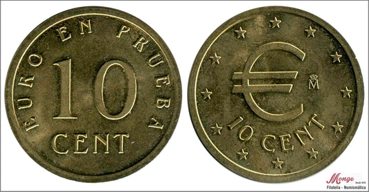 España - 2001 - Monedas Euros en Prueba - S/C-/aUNC - 10 Centimos Año 2001 Churriana