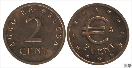 España - 2001 - Monedas Euros en Prueba - S/C-/aUNC - 2 Centimos Año 2001 Churriana