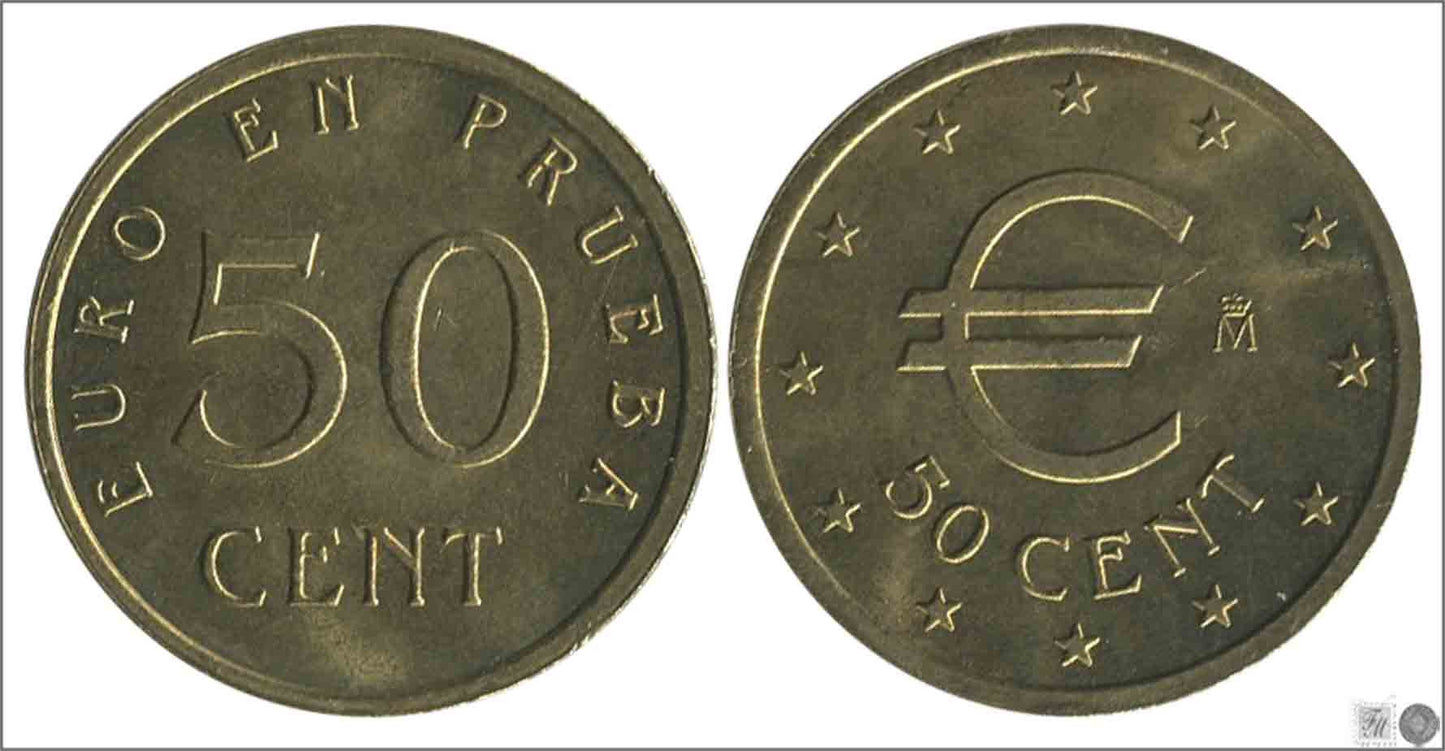 España - 2001 - Monedas Euros en Prueba - S/C-/aUNC - 50 Centimos Año 2001 Churriana