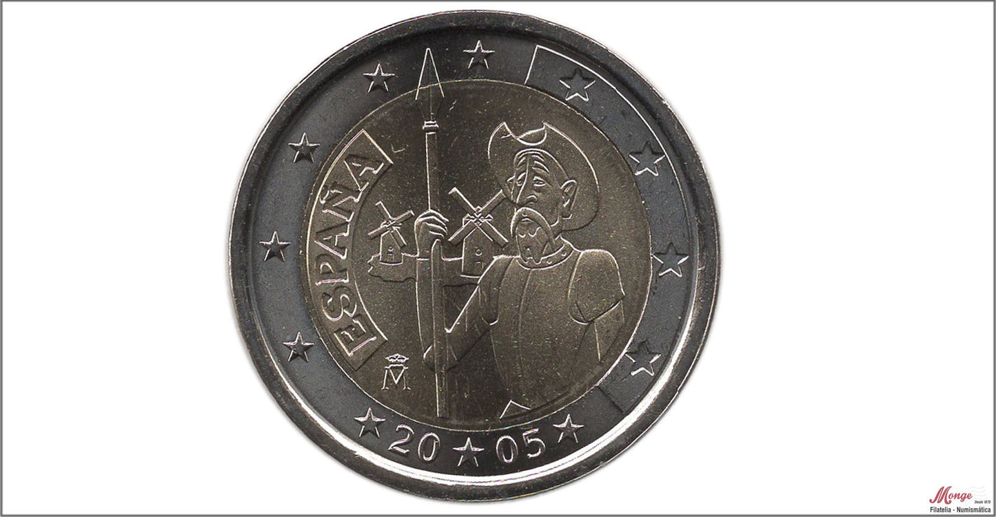 España - 2005 - Monedas Euros circulación - S/C / UNC - 2 € año 2005 El quijote