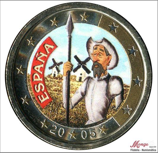 España - 2005 - Monedas Euros Color - S/C / UNC - 2 € año 2005 / El quijote