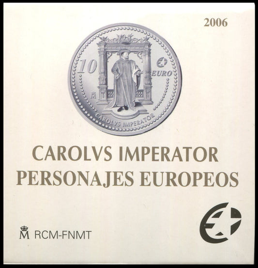 España - 2006 - Conmemorativas FNMT - PROOF - 10 € 2006 / Carlos V / 25 gr. plata / En Estuche