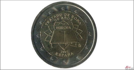 España - 2007 - Monedas Euros circulación - S/C / UNC - 2 € Año 2007 / 50 Aniv. tratado Roma