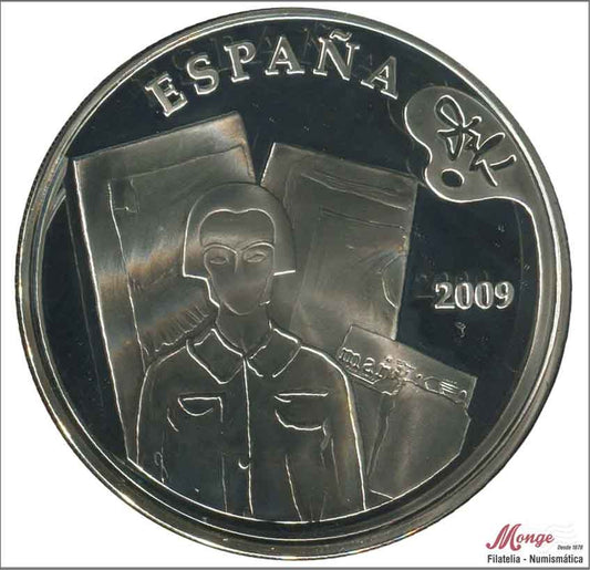 España - 2009 - Conmemorativas FNMT - PROOF - 10 € Año 2009 / Dalí - Gala / 27 gr. plata en capsula