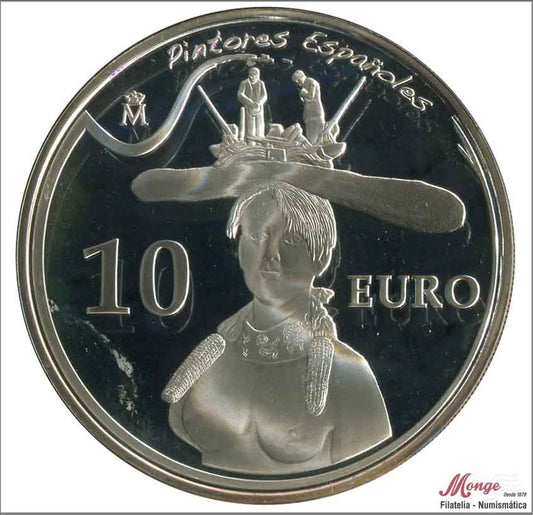 España - 2009 - Conmemorativas FNMT - PROOF - 10 € Año 2009 / Dalí - Mujer / 27 gr. plata en capsula