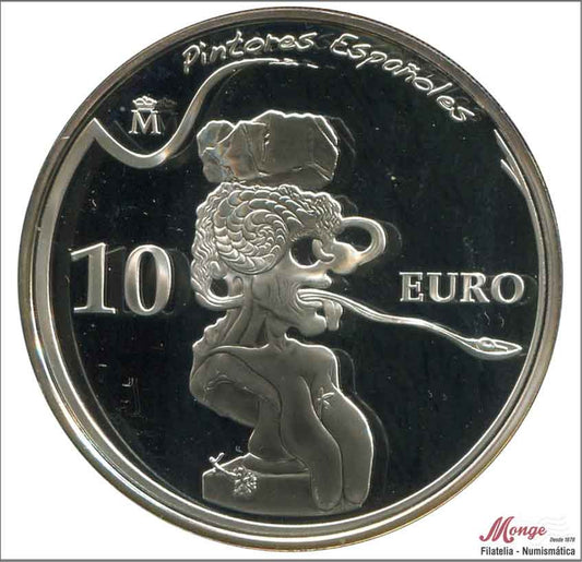 España - 2009 - Conmemorativas FNMT - PROOF - 10 € Año 2009 / Dalí - Picasso / 27 gr. plata en capsula