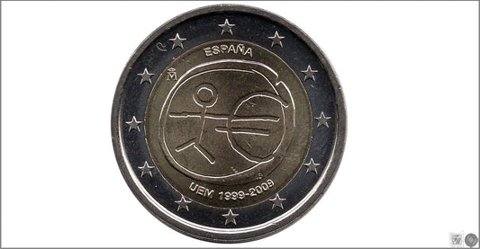 España - 2009 - Monedas Euros circulación - S/C / UNC - 2 € Año 2009 / 10 Aniv. euro