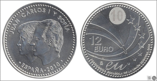 España - 2010 - Monedas euros en plata - S/C / UNC - 12 € Año 2010 / Presidencia UE / Suelto