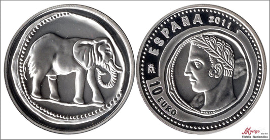 España - 2011 - Conmemorativas FNMT - PROOF - 10 € Año 2011 / 1 y 1/2 Shekel / 27 gr. Plata / en capsula