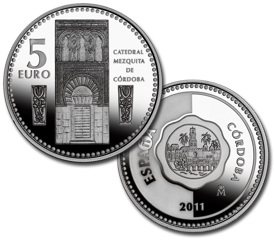 España - 2011 - Monedas euros en plata - PROOF - 5 € Año 2011 / Cordoba / Plata / En capsula