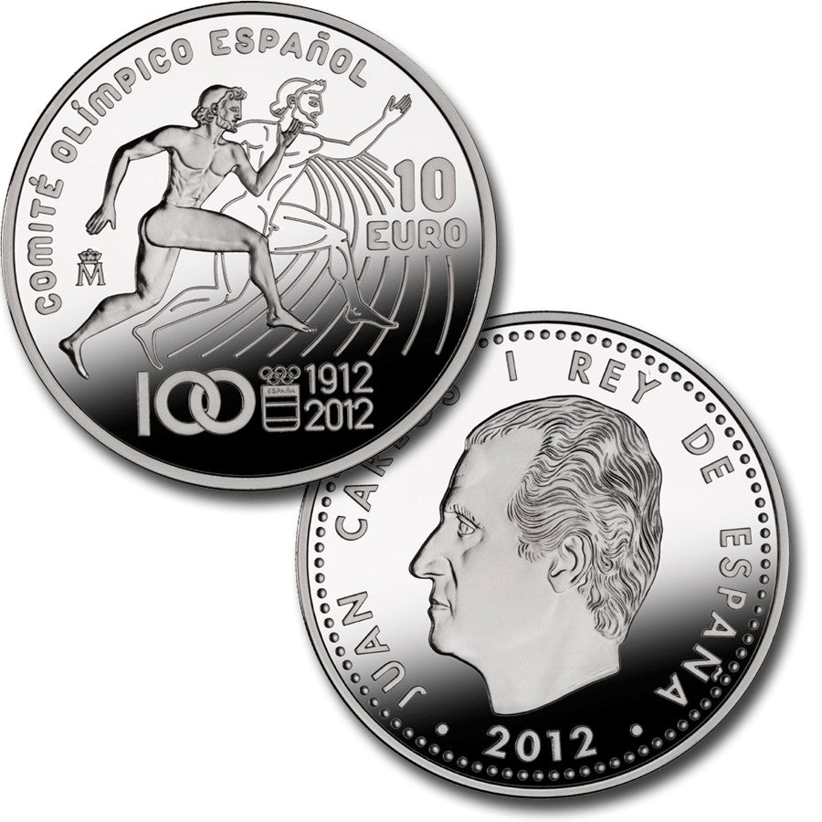 España - 2012 - Conmemorativas FNMT - PROOF - 10 € año 2012 / 100 Aniv. Comité Olimpico Español / 27 gr. plata / En capsula