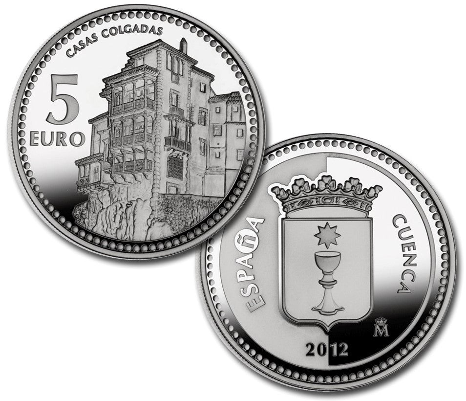 España - 2012 - Monedas euros en plata - PROOF - 5 € Año 2012 / Cuenca / Plata / En capsula