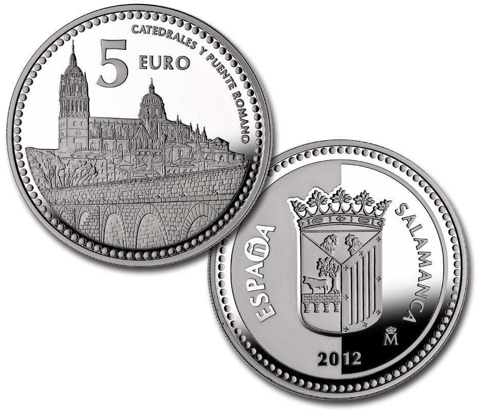 España - 2012 - Monedas euros en plata - PROOF - 5 € Año 2012 / Salamanca / Plata / En capsula