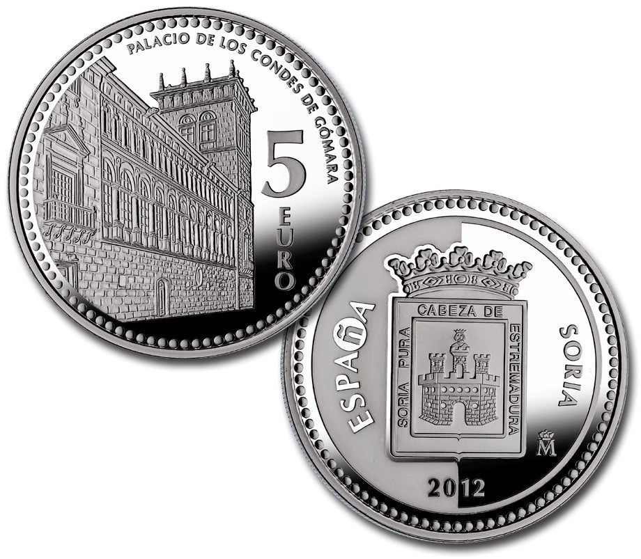 España - 2012 - Monedas euros en plata - PROOF - 5 € Año 2012 / Soria / Plata / En capsula