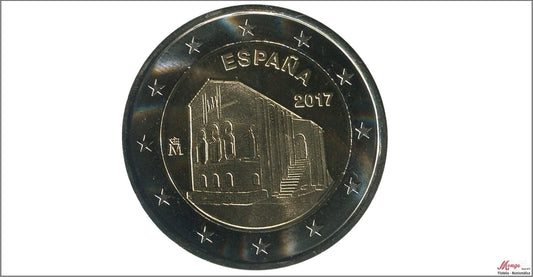 España - 2017 - Monedas Euros circulación - S/C / UNC - 2 € Año 2017 / Iglesia Santa Maria de Naranco Oviedo