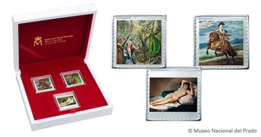 España - 2019 - Conmemorativas FNMT - PROOF - Coleccion Museo del Prado 1819-2019 / 3 monedas de 10 € / En estuche