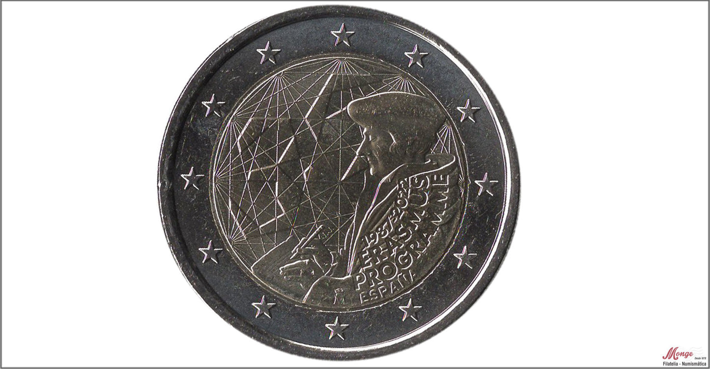 España - 2022 - Monedas Euros circulación - S/C / UNC - 2 € Año 2022 / Erasmus