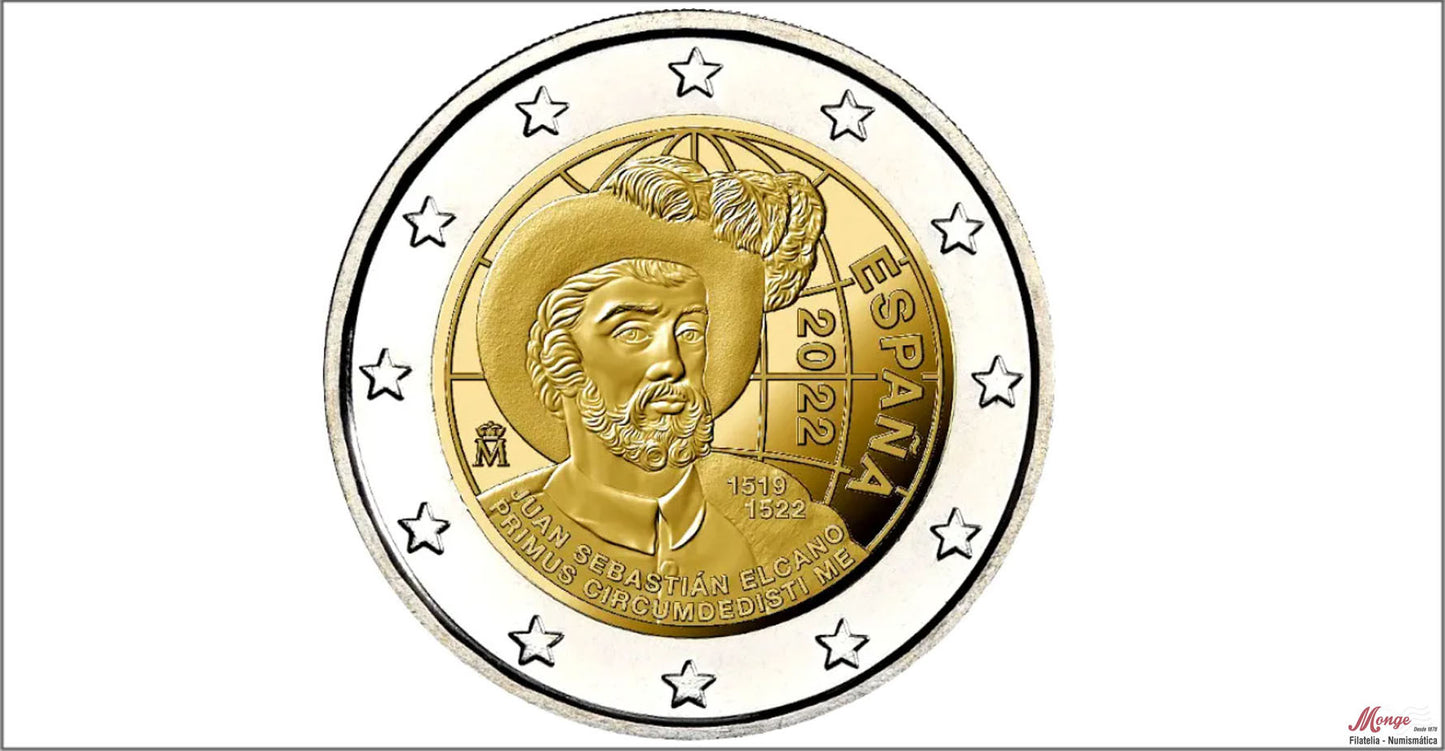 España - 2022 - Monedas Euros circulación - S/C / UNC - 2 € Año 2022 / V Centenario de la primera Vuelta al Mundo