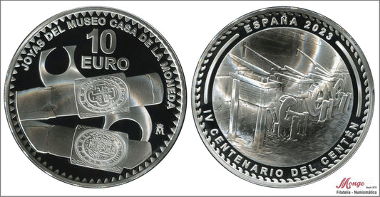 España - 2023 - Conmemorativas FNMT - PROOF - 10 € Año 2023 / IV Centenario del Centen - Joyas / Plata / En estuche