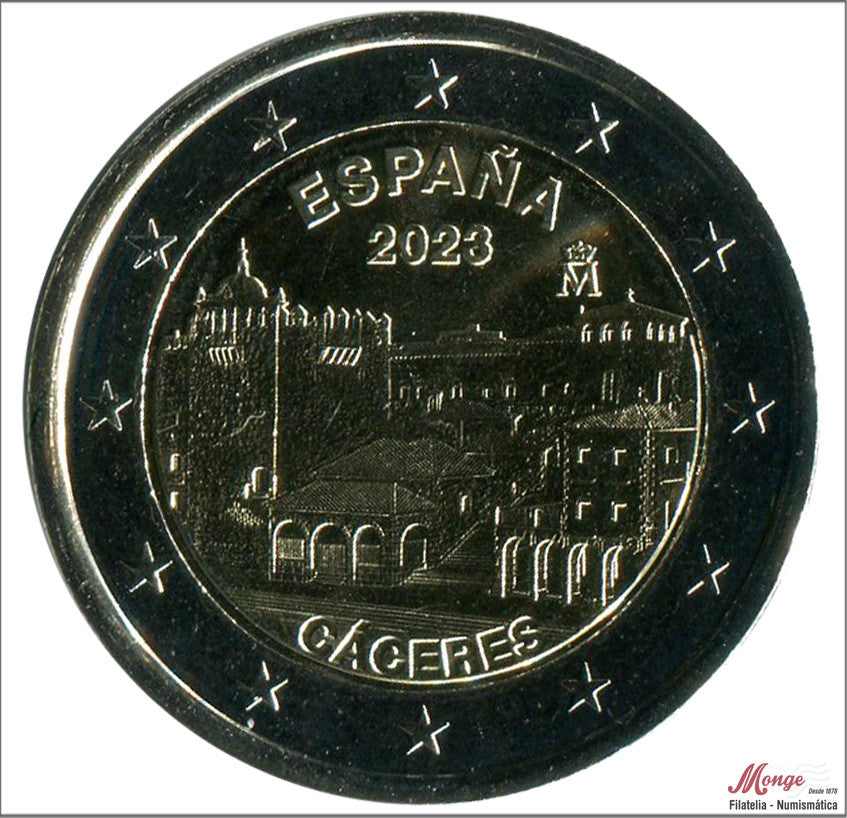 España - 2023 - Monedas Euros circulación - S/C / UNC - 2 € Año 2023 / Caceres