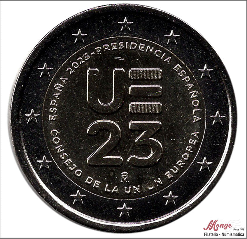 España - 2023 - Monedas Euros circulación - S/C / UNC - 2 € Año 2023 / Presidencia del Consejo de la UE