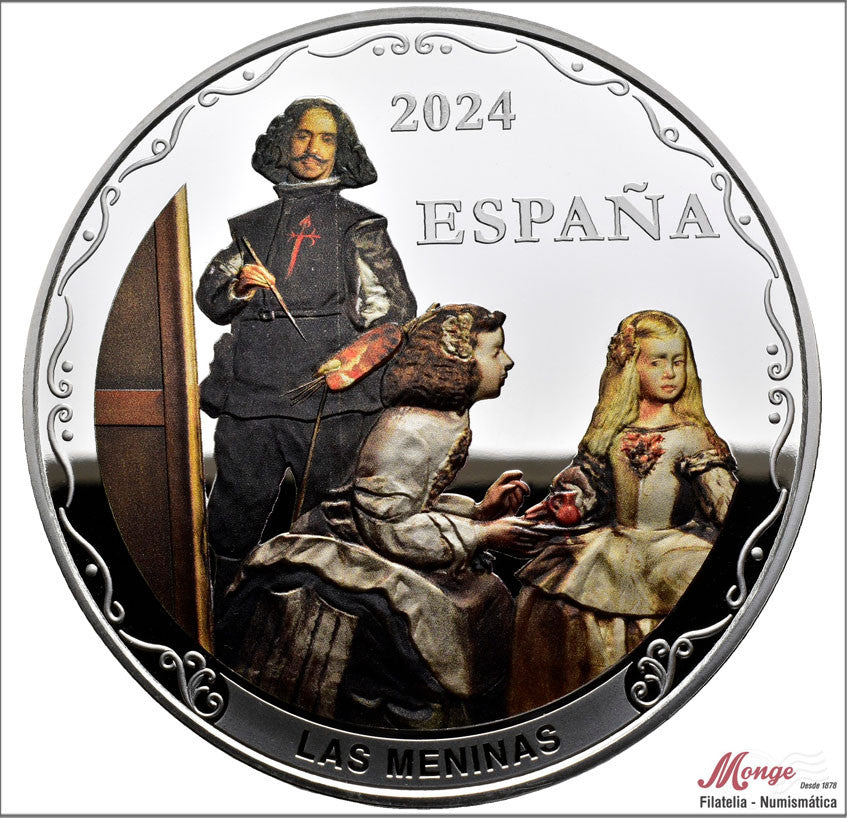 España - 2024 - Conmemorativas FNMT - PROOF - 50 € año 2024 / Las Meninas / En Estuche / 1 moneda Color