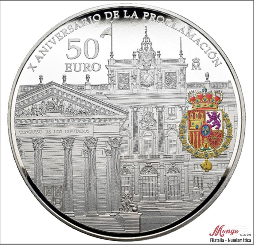 España - 2024 - Conmemorativas FNMT - PROOF - 50 € año 2024 / Proclamacion de S.M. Felipe VI como Rey de España / En Estuche / 1