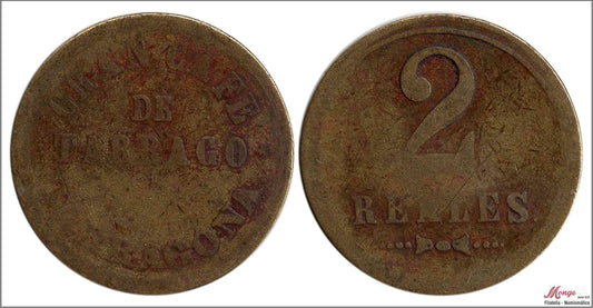 España - Cooperativas - Nº AL-2522 - MBC - / VF- - 2 reales/ Gran Cafe de Tarrago/ laton