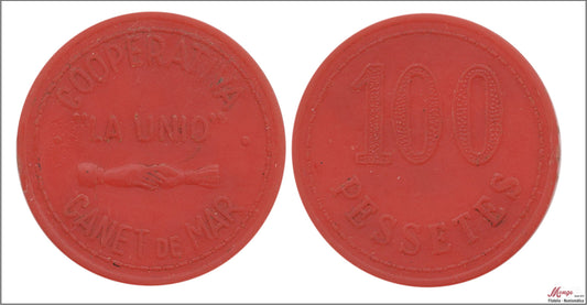 España - Cooperativas - Nº AL-416 - EBC+ / XF+ - 100 pesetas/ La Unio "Canet de Mar"