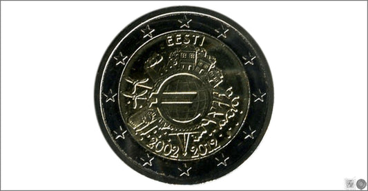 Estonia - 2012 - Monedas Euros circulación - S/C / UNC - 2 € Año 2012 / Aniversario Euro