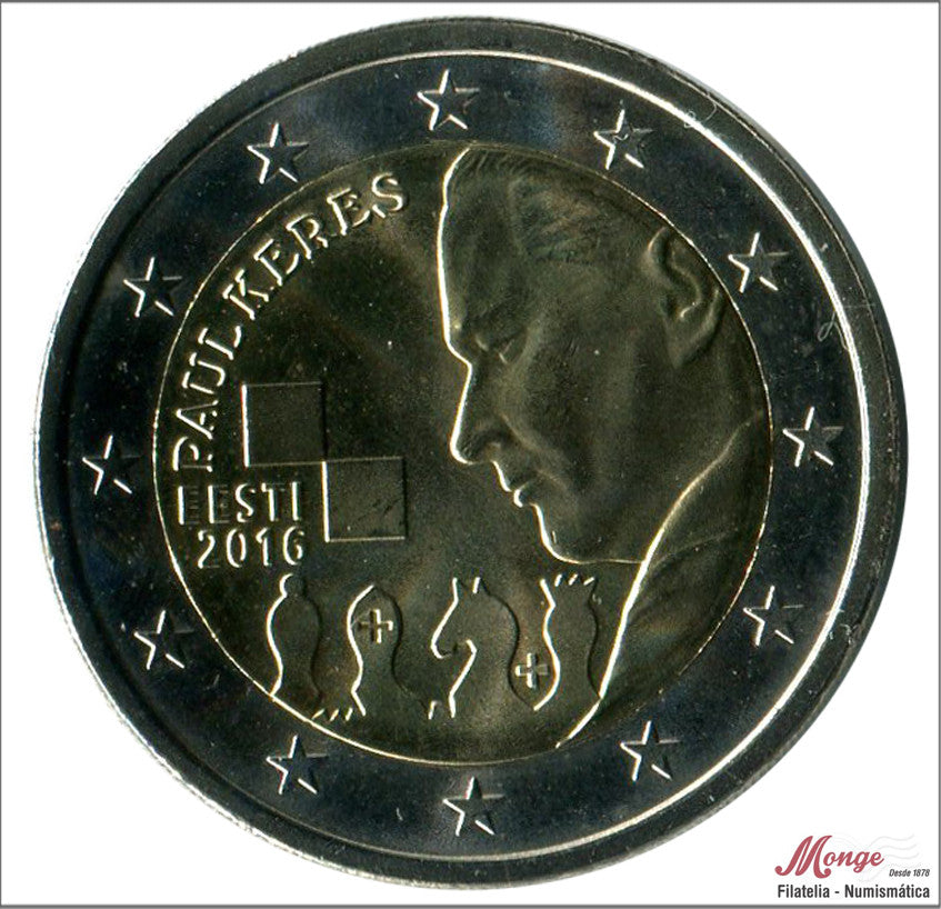 Estonia - 2016 - Monedas Euros circulación - S/C / UNC - 2 € Año 2016 / Paul Keres