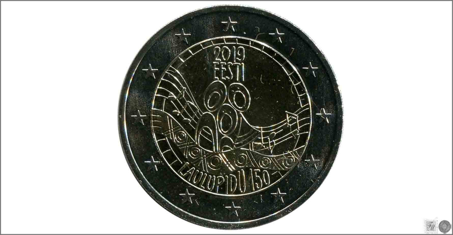 Estonia - 2019 - Monedas Euros circulación - S/C / UNC - 2 € Año 2019 / Festival de la Canción