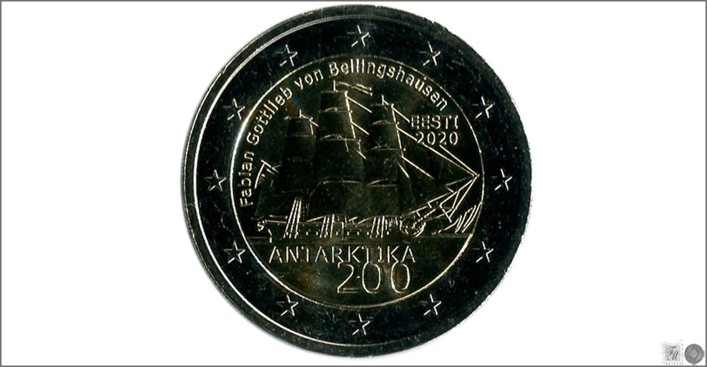 Estonia - 2020 - Monedas Euros circulación - S/C / UNC - 2 € Año 2020 / 200 Anv Exploracion de la Antartida