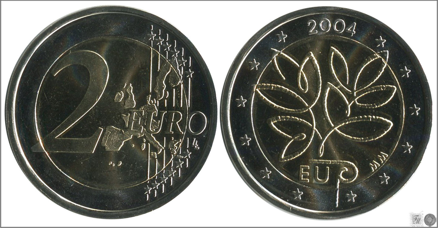 Finlandia - 2004 - Monedas Euros circulación - S/C / UNC - 2 € Año 2004 / Flor