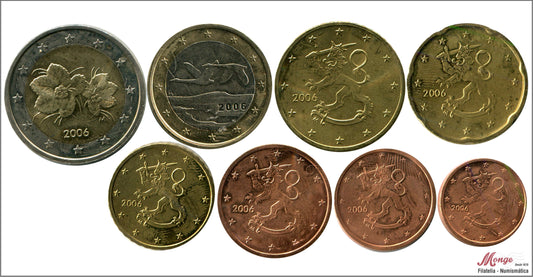 Finlandia - 2006 - Monedas Euros circulación - S/C / UNC - Año 2006 (8 monedas)