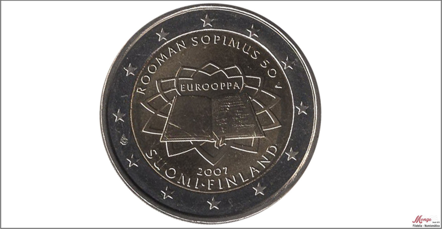 Finlandia - 2007 - Monedas Euros circulación - S/C / UNC - 2 € año 2007 / 50 Aniv. tratado Roma