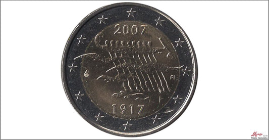 Finlandia - 2007 - Monedas Euros circulación - S/C / UNC - 2 € Año 2007 / 90 Aniv. Independencia