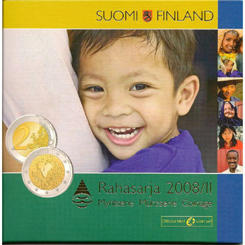 Finlandia - 2008 - Monedas Euros en cartera oficial - FDC / MS - Cartera 2008 / II (9 monedas)