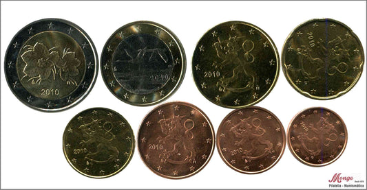 Finlandia - 2010 - Monedas Euros circulación - S/C / UNC - Año 2010 (8 monedas)