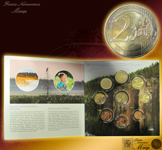 Finlandia - 2010 - Monedas Euros en cartera oficial - FDC / MS - Cartera año 2010 (9 monedas) / Rahasarja II