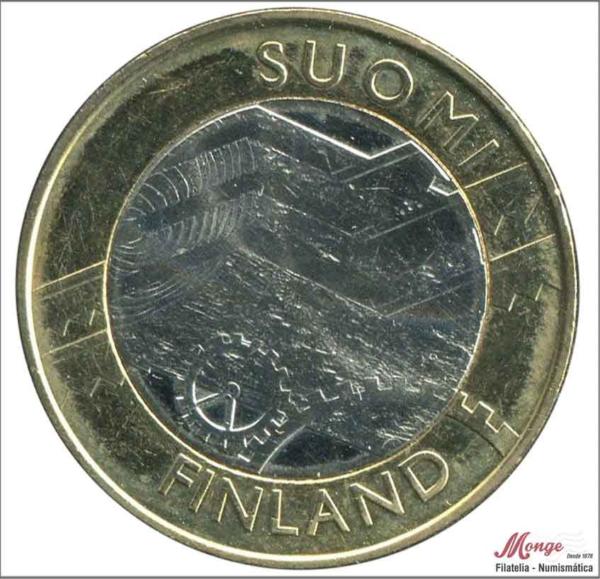 Finlandia - 2011 - Monedas Euros circulación - S/C / UNC - 5 € Año 2011-5ª / Escudo prov. hist. de Uusimaa