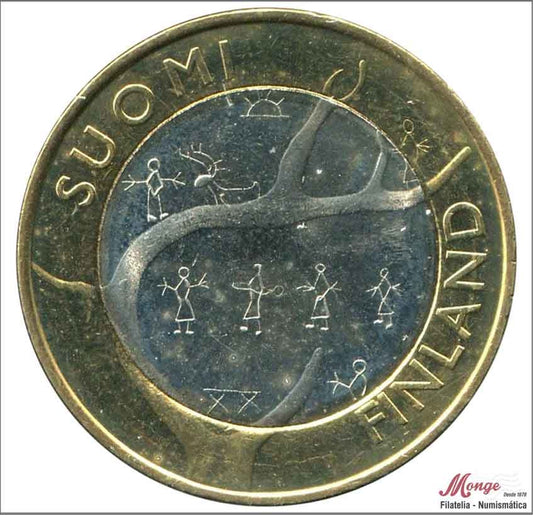 Finlandia - 2011 - Monedas Euros circulación - S/C / UNC - 5 € año 2011 / Escudo prov. hist. de Laponia