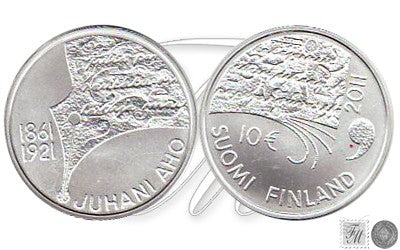 Finlandia - 2011 - Monedas euros en plata - S/C / UNC - 10 € Año 2011 / Juhani Aho