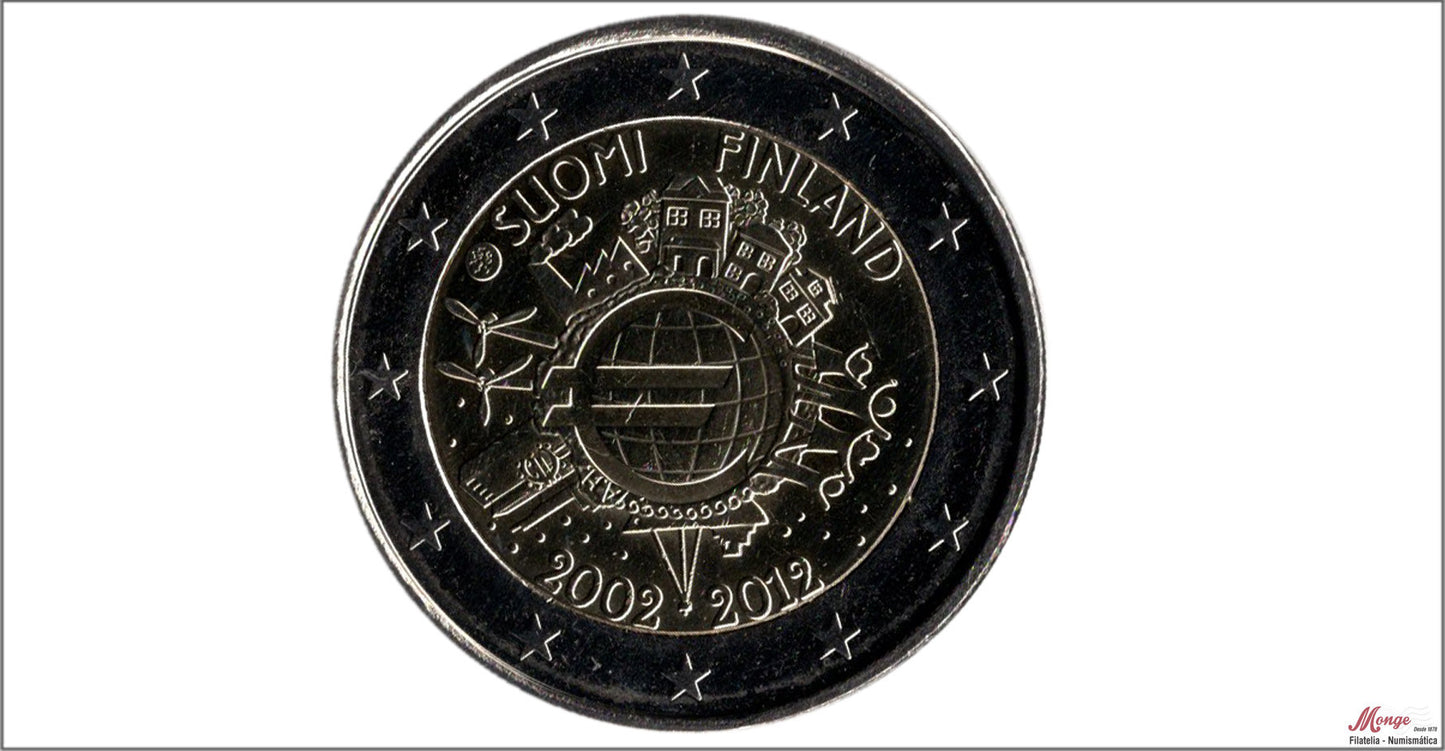 Finlandia - 2012 - Monedas Euros circulación - S/C / UNC - 2 € Año 2012 / X Aniversario Euro