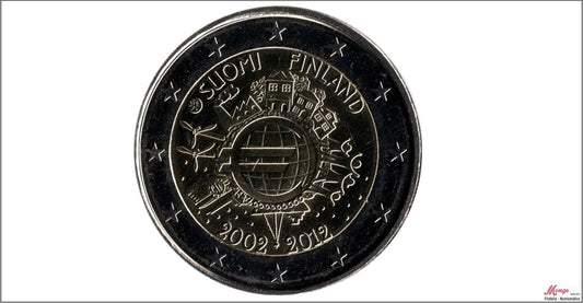 Finlandia - 2012 - Monedas Euros circulación - S/C / UNC - 2 € Año 2012 / X Aniversario Euro