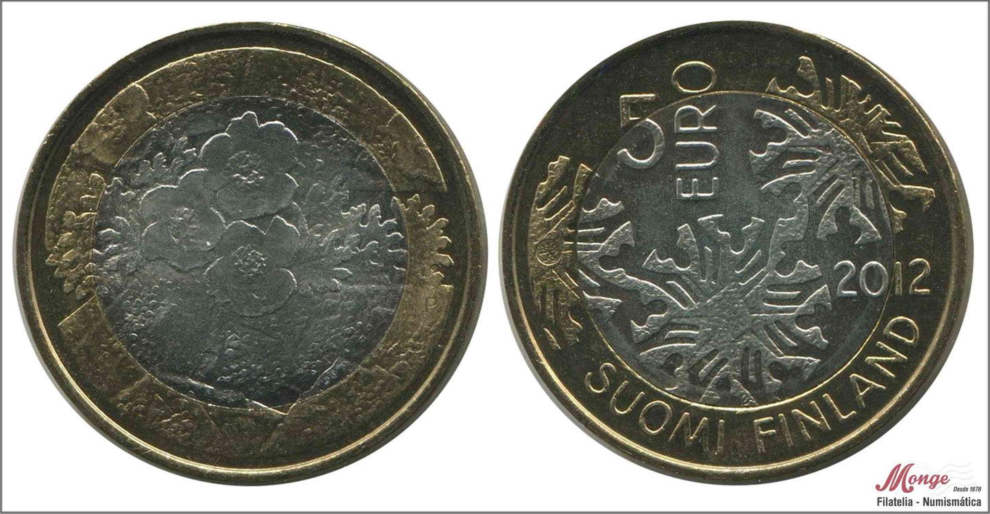 Finlandia - 2012 - Monedas Euros circulación - S/C / UNC - 5 € año 2012 / Naturaleza 2º / Flora finesa