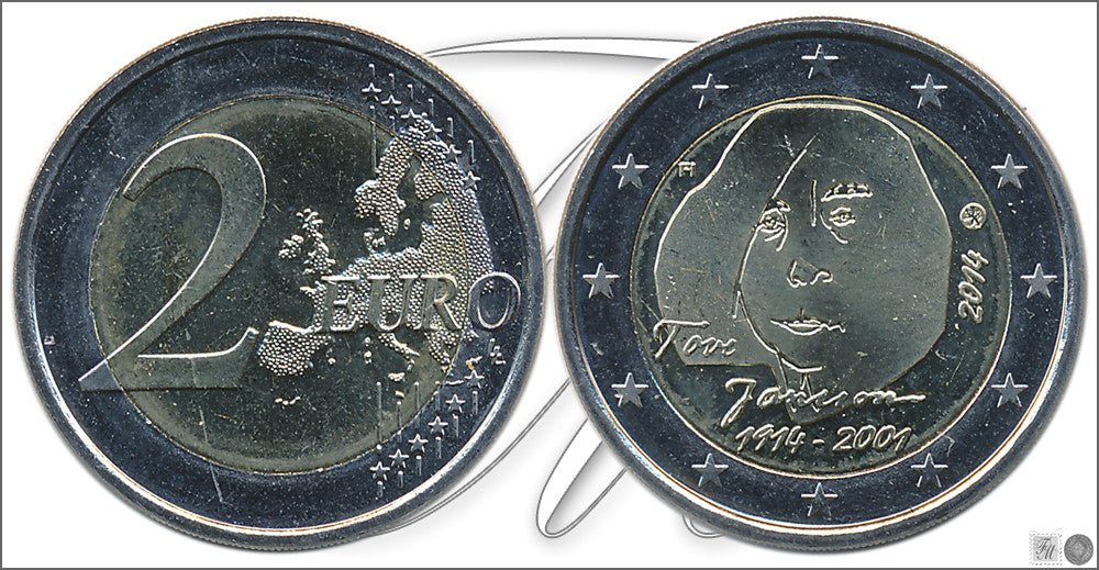 Finlandia - 2014 - Monedas Euros circulación - S/C / UNC - 2 € Año 2014 / Tove Jansson