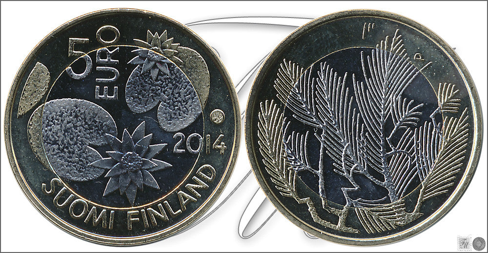 Finlandia - 2014 - Monedas Euros circulación - S/C / UNC - 5 € año 2014-1ª Naturaleza Nordico